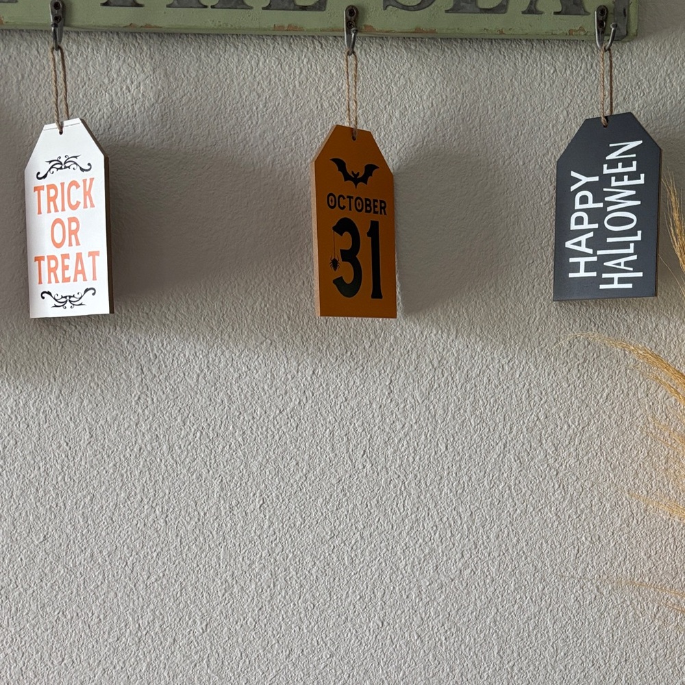 Target Halloween Hanging Tags - Orange, Black, White